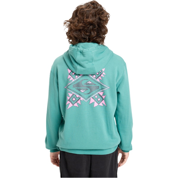 2026 Quiksilver Mens Graphic Hoodie EQYFT05131 - Deep Sea
